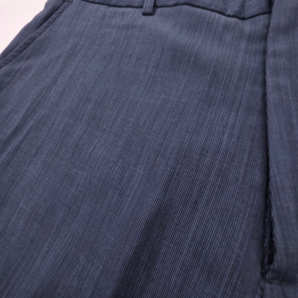 Linea Naturale Mens 35 Blue 100% Wool Textured Flat Front Dress Pants Trousers - Picture 11 of 11
